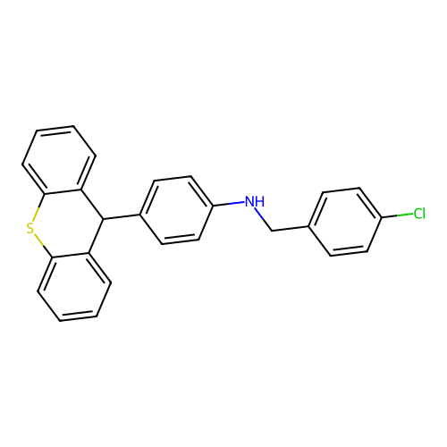 N-(4-chlorobenzyl)-4-(9H-thioxanthen-9-yl)aniline structure