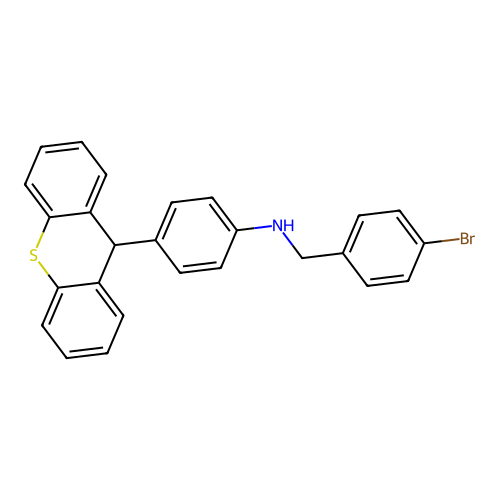 N-(4-bromobenzyl)-4-(9H-thioxanthen-9-yl)aniline structure