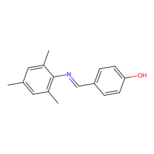 4-[(E)-(mesitylimino)methyl]phenol structure