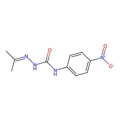 Acetone, 4-(p-nitrophenyl)semicarbazone structure