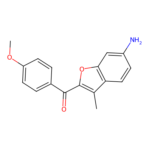 (6-Amino-3-methylbenzofuran-2-yl)(4-methoxyphenyl)methanone structure