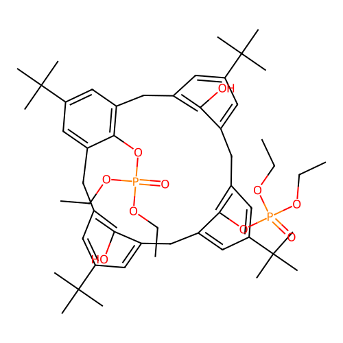 o,o-Bis(diethoxyphosphoryl)-tert-butylcalix[4]arene structure