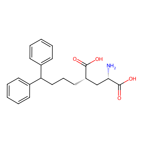(2S,4S)-2-amino-4-(4,4-diphenylbutyl)pentanedioic acid structure