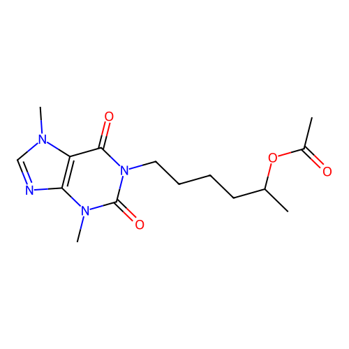 6-(3,7-Dimethyl-2,6-dioxopurin-1-yl)hexan-2-yl acetate structure