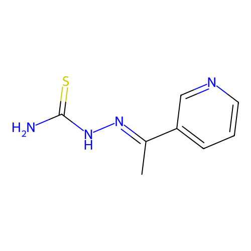 Hydrazinecarbothioamide, 2-(1-(3-pyridinyl)ethylidene)-, (E)- structure