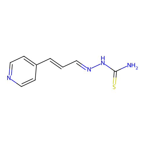 Hydrazinecarbothioamide, 2-(3-(4-pyridinyl)-2-propenylidene)-, (E,E)- structure