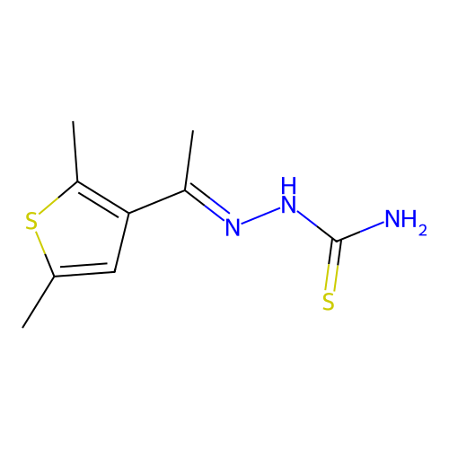 Hydrazinecarbothioamide, 2-(1-(2,5-dimethyl-3-thienyl)ethylidene)-, (E)- structure