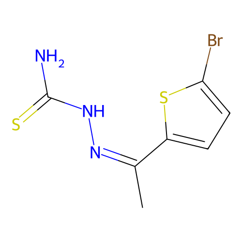 Hydrazinecarbothioamide, 2-(1-(5-bromo-2-thienyl)ethylidene)-, (Z)- structure