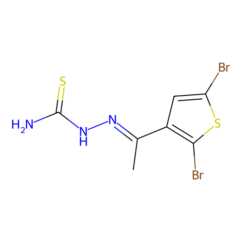 Hydrazinecarbothioamide, 2-(1-(2,5-dibromo-3-thienyl)ethylidene)-, (E)- structure