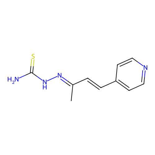 Hydrazinecarbothioamide, 2-(1-methyl-3-(4-pyridinyl)-2-propenylidene)-, (E,E)- structure