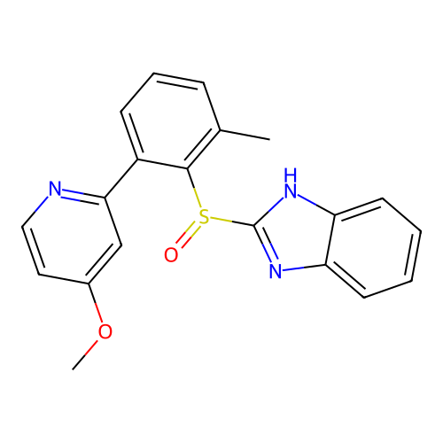 2-[2-(4-Methoxy-2-pyridinyl)-6-methylphenylsulphinyl]-1H-benzimidazole structure