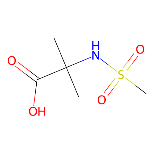 2-Methanesulfonamido-2-methylpropanoic acid structure