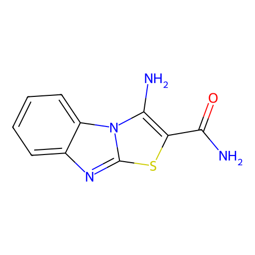 1-Aminothiazolo[3,2-a]benzimidazole-2-carboxamide structure