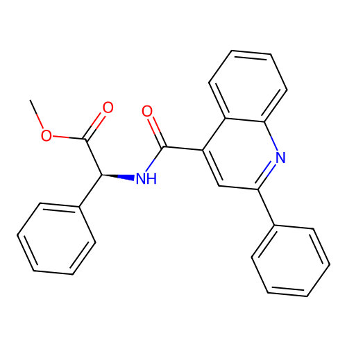 N-[(S)-alpha-(Methoxycarbonyl)benzyl]-2-phenylquinoline-4-carboxamide structure