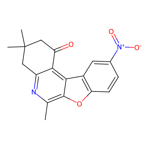 3,3,6-trimethyl-10-nitro-3,4-dihydrobenzofuro[2,3-c]quinolin-1(2H)-one structure