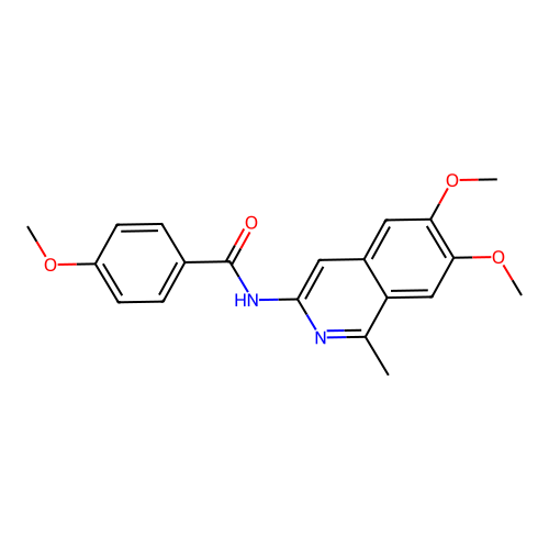 N-(6,7-dimethoxy-1-methylisoquinolin-3-yl)-4-methoxybenzamide structure