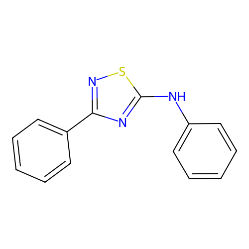 N,3-diphenyl-1,2,4-thiadiazol-5-amine structure