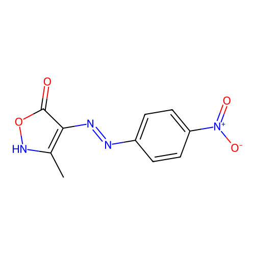 3-Methyl-4,5-isoxazoledione 4-[(4-nitrophenyl)hydrazone] structure