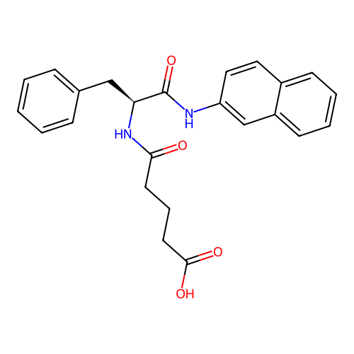 N-glutaryl-L-phenylalanine 2-naphthylamide structure