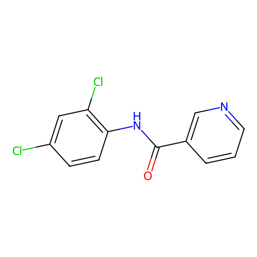 N-(2,4-dichlorophenyl)pyridine-3-carboxamide structure