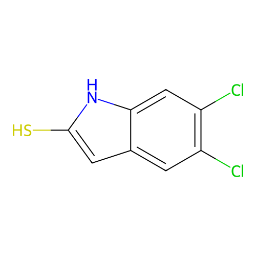 5,6-dichloro-1H-indole-2-thiol structure