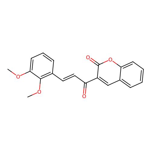 3-[(2E)-3-(2,3-dimethoxyphenyl)prop-2-enoyl]-2H-chromen-2-one structure