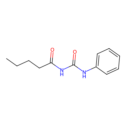 N-(phenylcarbamoyl)pentanamide structure