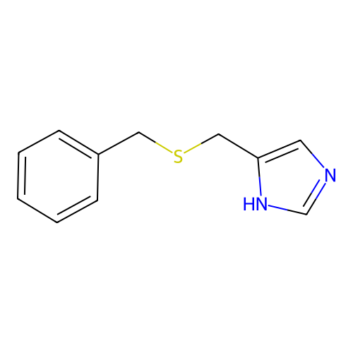 5-(benzylthiomethyl)-1H-imidazole structure