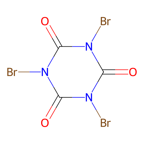 Tribromoisocyanuric acid structure