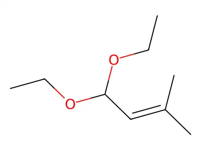 1,1-Diethoxy-3-methyl-2-butene structure
