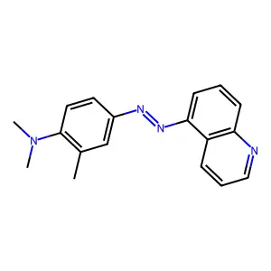 N,N,2-trimethyl-4-(quinolin-5-yldiazenyl)aniline structure
