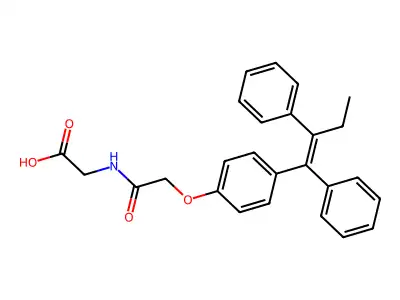 N-(((cis)-4-(1,2-Diphenyl-1-butenyl)phenoxy)acetyl)glycine structure