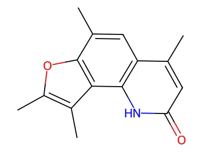 4,6,8,9-tetramethyl-2H-furo(2,3-h)quinolin-2-one structure
