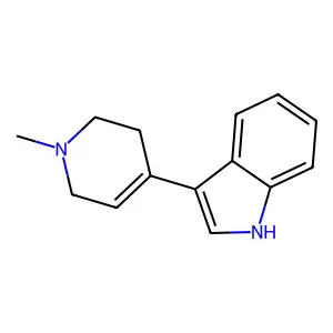 3-(1-Methyl-1,2,3,6-tetrahydropyrid-4-yl)indole structure