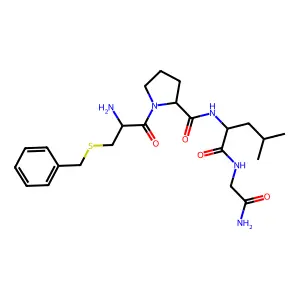Glycinamide, S-benzyl-L-cysteinyl-L-prolyl-L-leucyl- structure