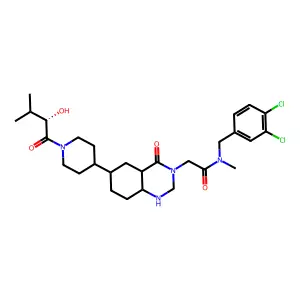 (-)-2-Hydroxy-3-methylbutyric acid structure