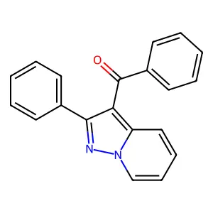 3-Benzoyl-2-phenylpyrazolo(1,5-a)pyridine structure