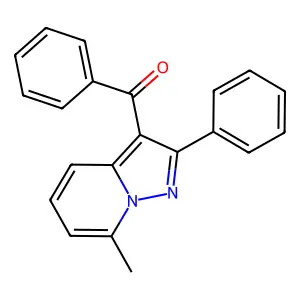 (7-Methyl-2-phenylpyrazolo[1,5-a]pyridin-3-yl)phenyl ketone structure