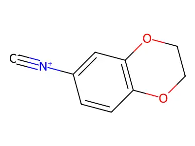 2,3-Dihydro-6-isocyano-1,4-benzodioxine structure