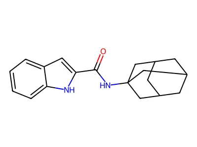 N-(1-adamantyl)-1H-indole-2-carboxamide structure