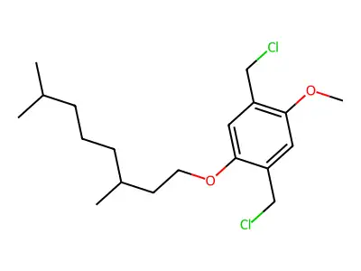 2,5-Bis(chloromethyl)-1-methoxy-4-(3',7'-dimethyloctyloxy)benzene structure