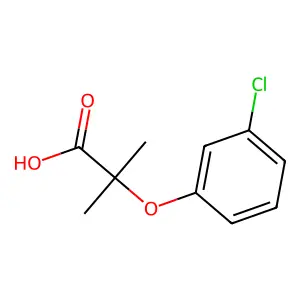 2-(3-氯苯氧基)-2-甲基丙酸 structure