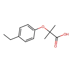 2-(4-Ethylphenoxy)-2-methylpropanoic acid structure