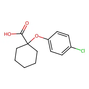 Cyclohexanecarboxylic acid, 1-(p-chlorophenoxy)- structure