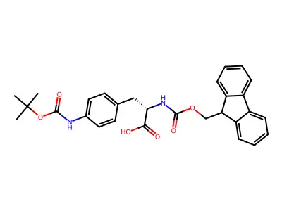 Fmoc-L-4-aminophe(Boc) structure