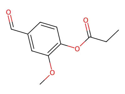 4-Formyl-2-methoxyphenyl propionate structure