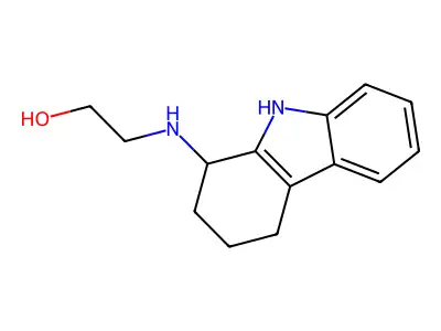 2-(2,3,4,9-tetrahydro-1H-carbazol-1-ylamino)-1-ethanol structure