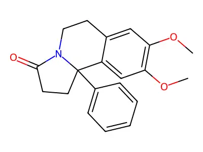 8,9-Dimethoxy-10B-phenyl-1,5,6,10B-tetrahydropyrrolo(2,1-A)isoquinolin-3(2H)-one structure