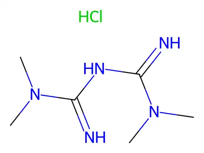 N1,N1,N5,N5-Tetrakis(methyl)-biguanide structure