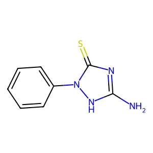5-amino-2-phenyl-2,4-dihydro-3H-1,2,4-triazole-3-thione structure